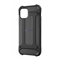   HUSĂ! - Protector de telefon din plastic Defender (rezistenta medie la impact, colt cu perna de aer, interior din silicon, efect metalic) NEGRU Apple iPhone 14 Plus