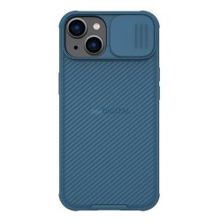   HUSĂ! - Protector de telefon din plastic NILLKIN CAMSHIELD PRO MAGNETIC (rezistenta la impact mediu, protectie camera, placa metalica, dungi) ALBASTRU INCHIS Apple iPhone 14 Plus