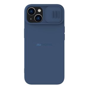 HUSĂ! - Protector de telefon din silicon NILLKIN CAMSHIELD SILKY MAGNETIC (magnetic, interior de pluș, protecție camerei, ecologic) ALBASTRU ÎNCHIS Apple iPhone 14 Plus
