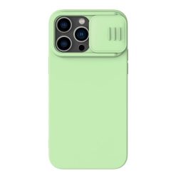   HUSĂ! - Protector de telefon din silicon NILLKIN CAMSHIELD SILKY MAGNETIC (magnetic, interior de pluș, protecție camerei, ecologic) VERDE Apple iPhone 14 Pro