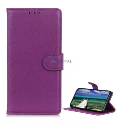  HUSĂ! - Carcasă în picioare, efect piele (FLIP, deschidere laterală, funcție de suport pentru birou, premium) PURPLE Motorola Edge 30 Ultra (XT2201)