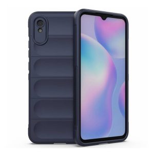 Protectie din silicon pentru telefon (rezistenta la impact mediu, protectie camera, model 3D) ALBASTRU INCHIS Xiaomi Redmi 9A (Redmi 9 AT)