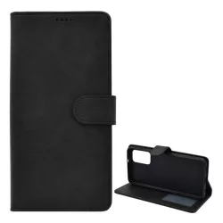   HUSĂ! - Husă în picioare, efect piele (FLIP, deschidere laterală, funcție de suport pentru birou, premium) NEGRU Samsung Galaxy A23 5G (SM-A236F)