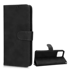   HUSĂ! - Husă stativă, efect piele (FLIP, deschidere laterală, desktop, premium) negru T Phone 5G (2022), T Phone 5G (2023)