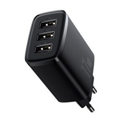   Încărcător BASEUS COMPACT 3 prize USB (17W, încărcător rapid) NEGRU