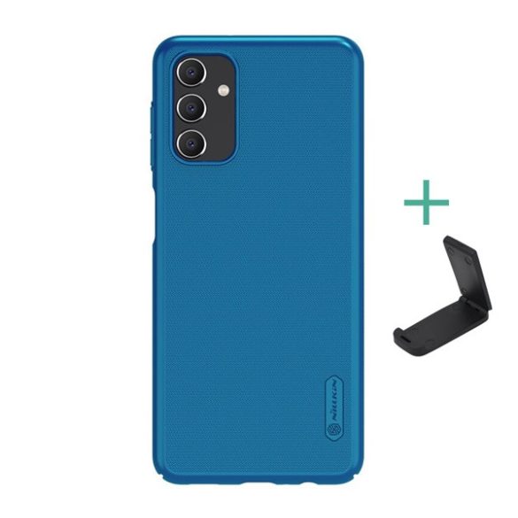 Protector de telefon din plastic NILLKIN SUPER FROSTED (cauciucat, suprafață aspră + suport de birou) ALBASTRU ÎNCHIS Samsung Galaxy A04s (SM-A047F), Samsung Galaxy A13 5G (SM-A136)