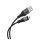 HOCO X38 cablu de date (USB - microUSB, 2.4A, încărcător rapid, 100cm, anti-rupere) NEGRU