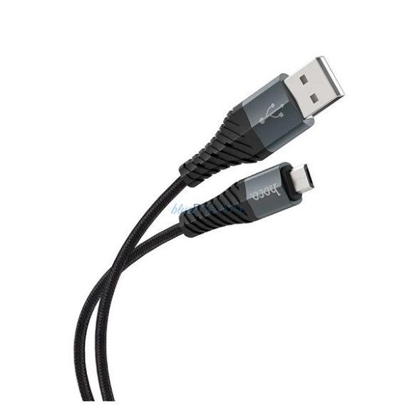HOCO X38 cablu de date (USB - microUSB, 2.4A, încărcător rapid, 100cm, anti-rupere) NEGRU