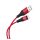 HOCO X38 cablu de date (USB - lightning, 2.4A, încărcător rapid, 100cm, anti-rupere) Roșu