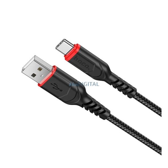 HOCO X59 cablu de date (USB - Tip-C, 3A, încărcător rapid, 100cm) NEGRU