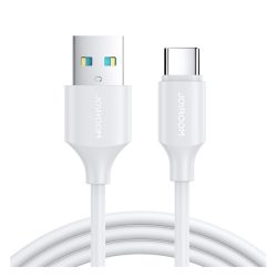   Cablu de date JOYROOM (USB - Type-C, 3A, încărcător rapid PD, 200cm) ALB