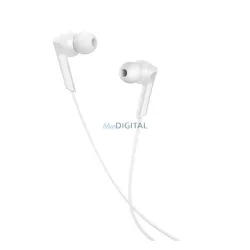   HOCO M72 Căști stereo (mufă de 3,5 mm, microfon, buton de înregistrare) ALB