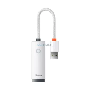 Cablu adaptor BASEUS LITE (priză Ethernet - USB 2.0, RJ45, 100MB/s, LAN, 10cm) ALB