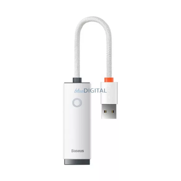 Cablu adaptor BASEUS LITE (priză Ethernet - USB 2.0, RJ45, 100MB/s, LAN, 10cm) ALB