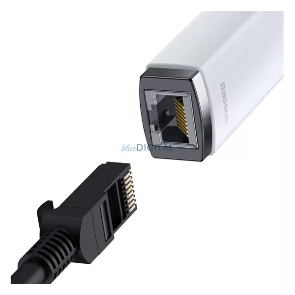 Cablu adaptor BASEUS LITE (priză Ethernet - USB 2.0, RJ45, 100MB/s, LAN, 10cm) ALB
