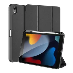   Husa DUX DUCIS DOMO in picioare, efect piele (activ, cu deschidere laterala, TRIFOLD, suport birou, suport creion, model textil) BLACK Apple IPAD 10.9 (2022)