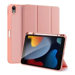   Husa DUX DUCIS DOMO in picioare, efect piele (activ, deschidere laterala, TRIFOLD, suport birou, suport creion, model textil) ROZ Apple IPAD 10.9 (2022)