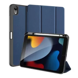   Husă DUX DUCIS DOMO în picioare, efect piele (activ, cu deschidere laterală, TRIFOLD, suport birou, suport creion, model textil) ALBASTRU ÎNCHIS Apple IPAD 10.9 (2022)
