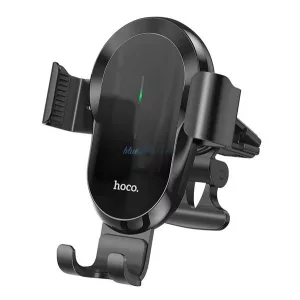 Suport auto HOCO CA105 (ventilat, clip-on, automat, 15W, wireless, dimensiune 4.7-7") NEGRU