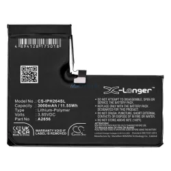   CAMERON SINO Baterie Li-Polimer (3.85V/3000mAh, compatibil Apple A2656) BLACK Apple iPhone 13 Pro