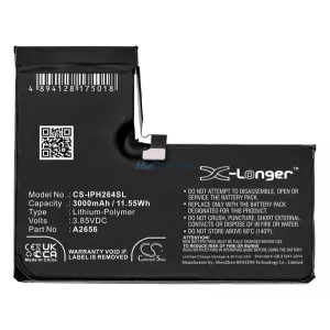CAMERON SINO Baterie Li-Polimer (3.85V/3000mAh, compatibil Apple A2656) BLACK Apple iPhone 13 Pro