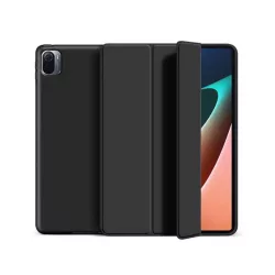   Carcasa in picioare, efect piele (FLIP, deschidere laterala, TRIFOLD, suport de masa) NEGRU Xiaomi Pad 5