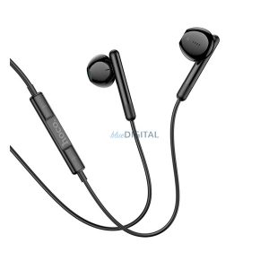 HOCO M93 Căști stereo (mufă de 3,5 mm, microfon, buton de înregistrare) NEGRU