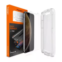   SPIGEN EZ FIT folie sticlă protecție ecran(2.5D, husă-friendly, ultra-subțire, 0.2mm, 9H + cadru) pentru Apple iPhone XR 6.1, Apple iPhone 11