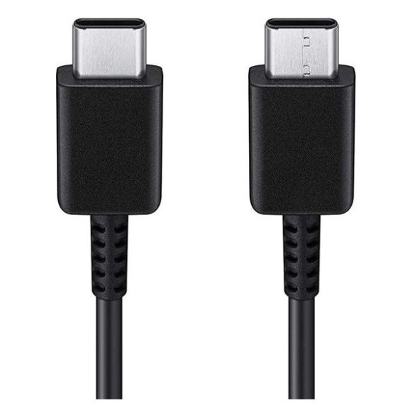 Încărcător de curent alternativ SAMSUNG cu mufă Type-C (15W, încărcător rapid + cablu Type-C) NEGRU