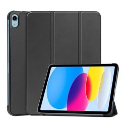   Carcasa in picioare, efect piele (FLIP activ, deschidere laterala, TRIFOLD, suport pentru masa) BLACK Apple IPAD 10.9 (2022)