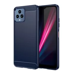   HUSĂ! - Husă silicon pentru telefon (rezistent la impact mediu, călcâi cu pernă de aer, periat, model de carbon) T Phone 5G (2022), T Phone 5G (2023)