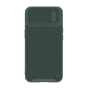 Protector de telefon din plastic NILLKIN TEXTURED S (cadru din silicon, model 3D, protecție pentru cameră, atașament Magsafe) VERDE ÎNCHIS Apple iPhone 14 Plus