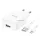 HOCO N2 încărcător de rețea priză USB (10W, încărcător rapid + cablu Lightning) ALB