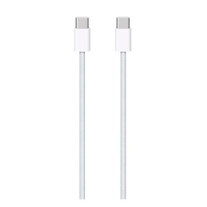 Cablu de date APPLE (Tip-C - Tip-C, 100cm, acoperire țesută) ALB