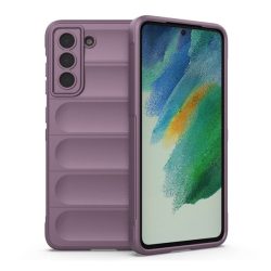   HUSĂ! - Protecție siliconică pentru telefon (rezistență medie la impact, protecție cameră, model 3D) LILA Samsung Galaxy S21 FE (SM-G990)