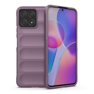 Protectie din silicon pentru telefon (rezistenta la impact mediu, protectie camera, model 3D) PURPLE Honor X8 4G