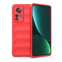   HUSĂ! - Protector de telefon din silicon (rezistenta la impact mediu, protectie camera, model 3D) RED Xiaomi 12 Pro