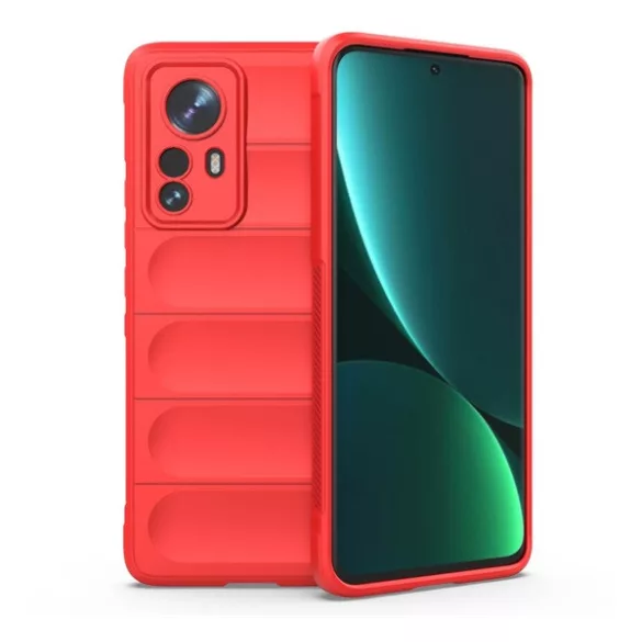 HUSĂ! - Protector de telefon din silicon (rezistenta la impact mediu, protectie camera, model 3D) RED Xiaomi 12 Pro