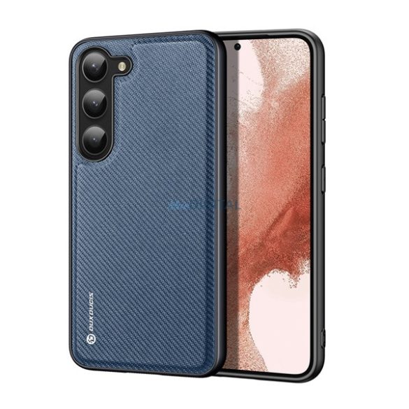 Protectie de telefon din silicon DUX DUCIS FINO (interior din plastic, rezistenta medie la impact, model grila) ALBASTRU INCHIS Samsung Galaxy S23 Plus (SM-S916)