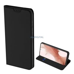  HUSĂ! - Husa DUX DUCIS SKIN PRO in picioare, efect piele (FLIP, deschidere laterala, suport card bancar, functie suport birou) NEGRU Samsung Galaxy S23 Plus (SM-S916)