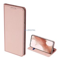   HUSĂ! - Husa DUX DUCIS SKIN PRO in picioare, efect piele (FLIP, deschidere laterala, suport card bancar, functie suport birou) ROSE GOLD Samsung Galaxy S23 Plus (SM-S916)