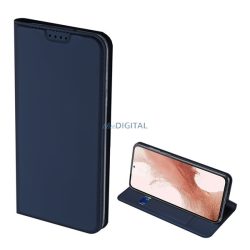   HUSĂ! - Husa DUX DUCIS SKIN PRO in picioare, efect piele (FLIP, deschidere laterala, suport card bancar, functie suport birou) ALBASTRU INCHIS Samsung Galaxy S23 Plus (SM-S916)