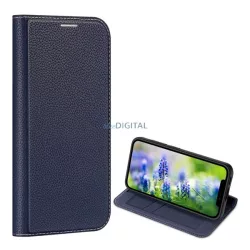   HUSĂ! - Husa DUX DUCIS SKIN X2 in picioare, efect piele (FLIP, rezistenta medie la impact, deschidere laterala, suport desktop, premium) ALBASTRU INCHIS Samsung Galaxy S23 Plus (SM-S916)