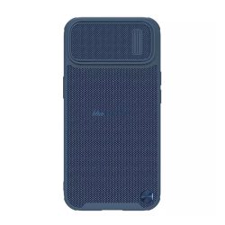   HUSĂ! - Protector de telefon din plastic NILLKIN TEXTURED S (cadru din silicon, model 3D, protecție pentru cameră, atașament Magsafe) ALBASTRU ÎNCHIS Apple iPhone 14 Plus