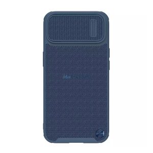 Protector de telefon din plastic NILLKIN TEXTURED S (cadru din silicon, model 3D, protecție pentru cameră, atașament Magsafe) ALBASTRU ÎNCHIS Apple iPhone 14 Plus