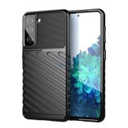   Protectie din silicon pentru telefon (rezistenta la impact mediu, cu dungi, model convex) NEGRU Samsung Galaxy S23 Plus (SM-S916)