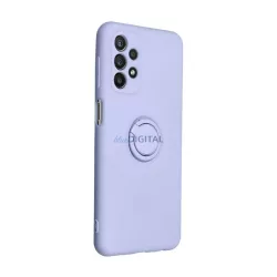   HUSĂ! - Protector de telefon din silicon (inel pentru suport pentru telefon, interior din microfibră de pluș, placă metalică încorporată, protecție pentru cameră) PURPLE Samsung Galaxy S23 Plus (SM-S916)