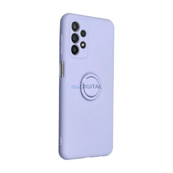 Protector de telefon din silicon (inel pentru suport pentru telefon, interior din microfibră de pluș, placă metalică încorporată, protecție pentru cameră) PURPLE Samsung Galaxy S23 Plus (SM-S916)