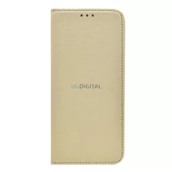   HUSĂ! - Carcasa in picioare, efect piele (FLIP, deschidere laterala, functie suport de masa, model romb) GOLD Google Pixel 7 Pro