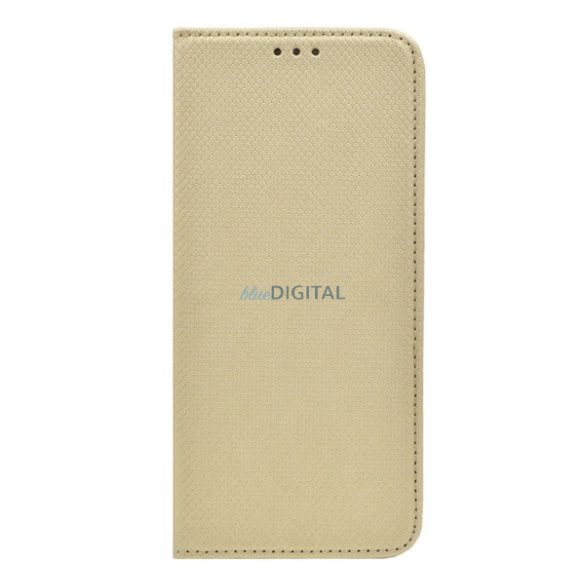 Carcasa in picioare, efect piele (FLIP, deschidere laterala, functie suport de masa, model romb) GOLD Google Pixel 7 Pro